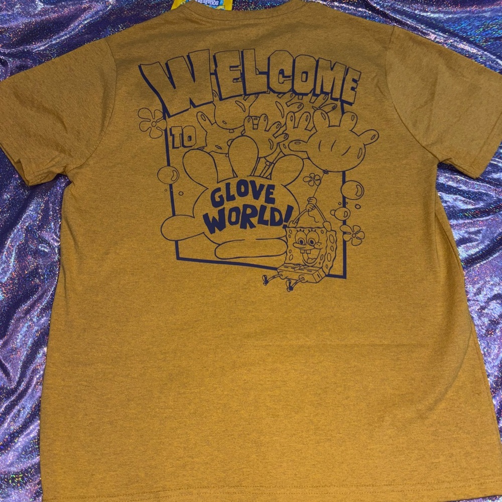Mens SpongeBob Glove World Shirt